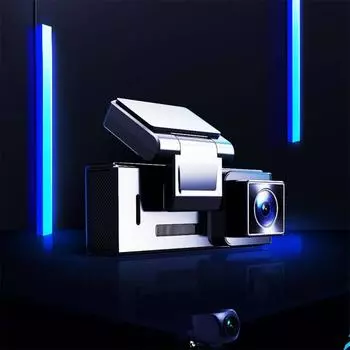 Горячая, автомобильная скрытая видеорегистратор 2k HD, ночное видение, передняя и задняя двойная запись, записывающее устройство заднего вида для вождения чёрный