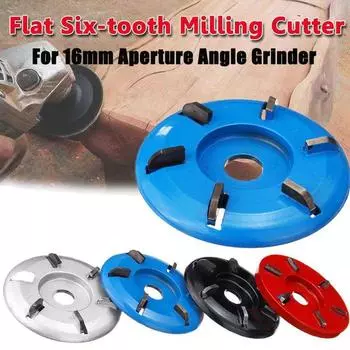 Горячая, дисковая угловая шлифовальная машина для резьбы по дереву, круглый/плоский лезвие, журнальный столик, деревообрабатывающий плоский угловой фрезерный станок 6 teeth blue round