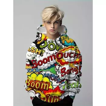 Горячая креативная детская толстовка с капюшоном с граффити для мальчиков и девочек, модная толстовка с капюшоном с 3D-принтом, детская, крутая, хип-хоп, уличный спорт, повседневные топы 100