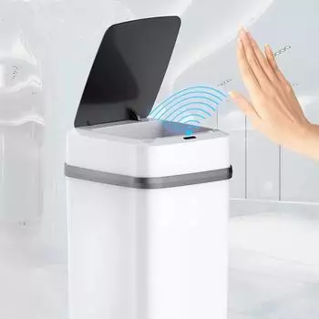 Горячая кухонная мусорная корзина 13 л ванная сенсорная мусорная корзина в туалете умное мусорное ведро мусорные баки мусорное ведро умная мусорная корзина кухня 13L белый