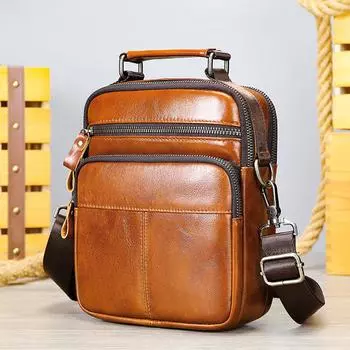 Горячая мода мужские деловые сумки-мессенджеры из натуральной кожи сумки для мужчин люксовый бренд мужская сумка через плечо для мини-мальчика сумка на плечо коричневый