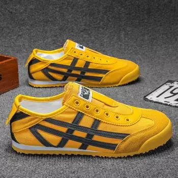 Горячая мода желтые мужские кроссовки унисекс парусиновые кроссовки мужские повседневные туфли на плоской подошве удобные дышащие мужские вулканизированные туфли 36