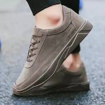 Горячая мужская модная обувь из флока, низкие кроссовки на плоской подошве, повседневная мужская обувь для скейтбординга, уличные кроссовки для мужчин ghn78 39 чёрный