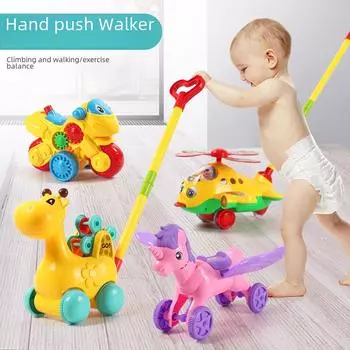 Горячая новинка Мультяшный самолет-выгульщик собак - большая игрушка-животное с ручным приводом OPP Bag