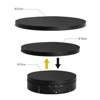 Горячая продажа 3-скоростной электрический вращающийся визуализатор 360° поворотный стол регулировка USB зарядка дисплей стенд для видеосъемки реквизит белый