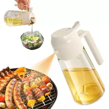 Горячая Распродажа 1 шт. 2 в 1 500 мл стеклянный распылитель масла бутылка-распылитель для масла бак для барбекю кухня выпечка барбекю пикник кухонные инструменты для бизнеса чёрный