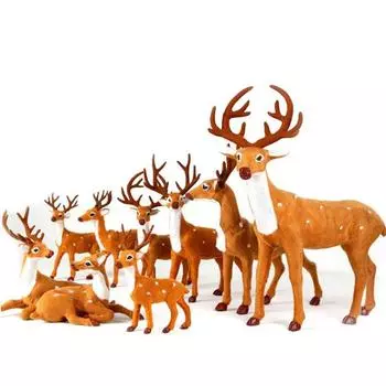 Горячая Распродажа 1 шт., новый плюшевый олень на год, рождественская имитация лося, кукла, подарок на Рождество, олень 15cm коричневый