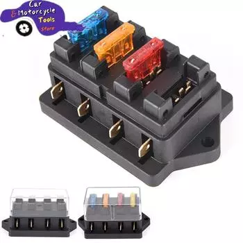 Горячая распродажа автомобильный 4-ходовой стандартный ATO лезвие предохранитель блок держатель 12 В/24 В + 4-ходовой предохранитель CN