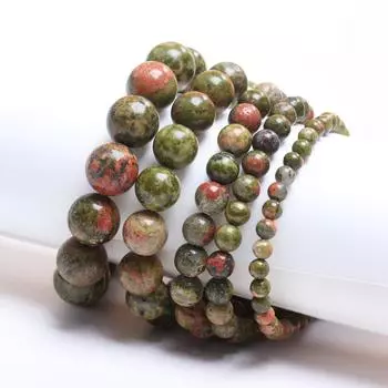 Горячая распродажа DIY бисер ювелирные изделия натуральный зеленый цветной камень разделитель свободные бусины бусины для ожерелья браслет круглый 4 6 8 10 12 мм 40Pcs 4mm