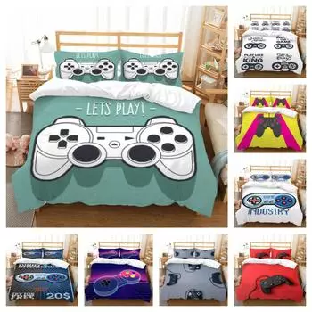 Горячая распродажа Дышащий покрывало Пододеяльник Комплект с наволочкой Стеганое одеяло Чехол Моющееся постельное белье Костюм Домашний постельное белье Полиэстер Single 135x200cm