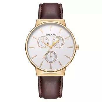 Горячая Распродажа Модные Трехглазые Мужские Часы Мужские Часы Ремень Кварцевые Мужские Часы