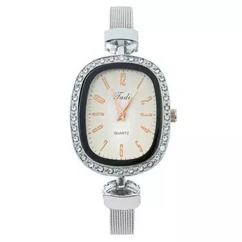 Горячая Распродажа Модные Женские Часы с Бриллиантами Цифровые Женские Часы Женские Часы С Ремешком Из Стальной Сетки Ремень Миланский Ремень Кварцевые Часы белый