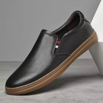 Горячая распродажа модных мужских классических лоферов из натуральной кожи, мужская деловая обувь, удобная прогулочная обувь, универсальные мужские кроссовки без застежек 37 белый