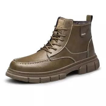 Горячая Распродажа Мужская Хлопковая Обувь Зимние Теплые Плюшевые Короткие Сапоги Мужские Ботинки Из Натуральной Кожи Универсальные Деловые Ботинки Бесплатная Доставка 38