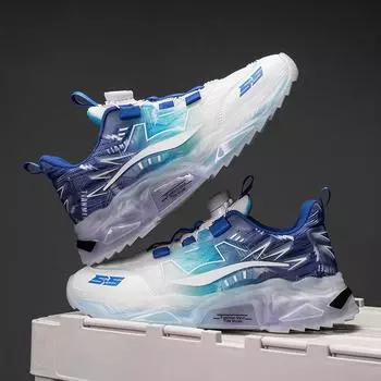 Горячая Распродажа Мужская Спортивная Обувь Удобная Вращающаяся Пряжка Легкая Повседневная Обувь Противоскользящая Сетка Дышащие Кроссовки Для Мужчин 36 зелёный