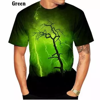 Горячая Распродажа Новый Продукт 3D Молния Принт Футболка Мужская и Женская Персональная Крутая Футболка Принт S