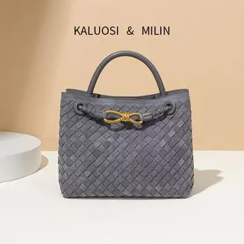 Горячая распродажа осень и зима новый флис оленьей кожи матовый текстурированный мягкий кожаный плетеный мешок одно плечо кроссбоди портативный мешок