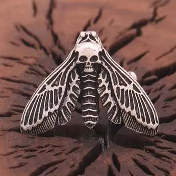 Горячая Распродажа Подвеска из цинкового сплава в виде бабочки, брошь в виде черепа Мотылька смерти, женские аксессуары для индивидуальности