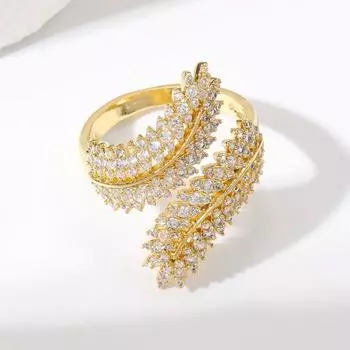 Горячая Распродажа Пшенично-Кленовый Лист Изысканное Кольцо Женские Модные Аксессуары