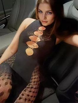 Горячая Распродажа Сексуальные Чулки Для Всего Тела Для Женщин Одежда 2024 Эротическая Перспектива Ажурный Боди Костюм Женский Ажурный Прозрачный Боди XXS