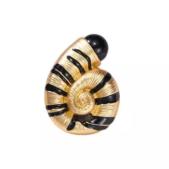 Горячая Распродажа Средневековая Винтажная Пляжная Морская Жизнь Эмаль Позолоченная Брошь Ракушка Аксессуары Для Одежды Корсаж