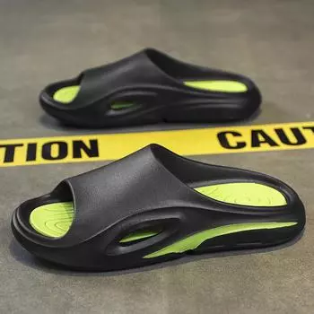 Горячая Распродажа удобные мужские тапочки нескользящие сандалии с толстой подошвой для мужчин пляжные простые классические летние молодежные модные мужские туфли 39 чёрный