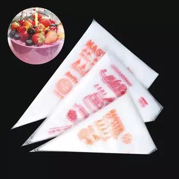 Горячая Распродажа Украшения ПЭ 100 шт./упак. Одноразовые Инструменты Для Выпечки Аксессуары Крем Для Торта Домашняя Кухня Кондитерский Мешок Мешок Для Кондитерских Изделий S прозрачный