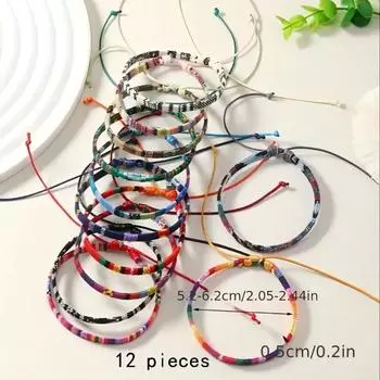 Горячая Распродажа Унисекс Дружба Оригинальный Дизайн Хлопок и Лен Универсальный Плетеный Вручную Браслет