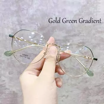 Горячая распродажа женские компьютерные очки с металлической оправой корейские мужские высококачественные круглые очки с защитой от радиации унисекс анти-синие лучи популярные чёрный