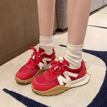 Горячая Распродажа Женские Кроссовки на Массивной Подошве Модные Брендовые Туфли Для Женщин Платформа Вулканизированные Туфли Дышащие Повседневные Zapatillas De Mujer 35 хаки