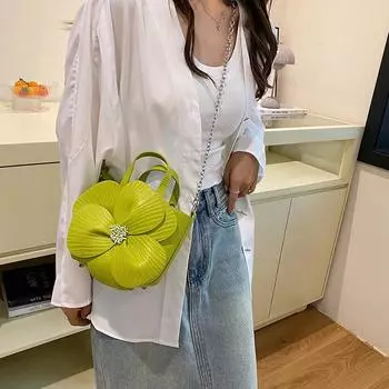 Горячая Распродажа Женские сумки через плечо с цветочным принтом из искусственной кожи Модные простые классические сумки через плечо для женщин Конфетного цвета