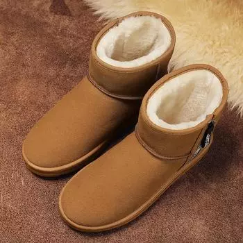 Горячая Распродажа зимних мужских повседневных зимних сапог, хлопковая обувь для активного отдыха, высокие модные мужские ботинки, нескользящая мужская обувь, взрывной стиль 39 чёрный