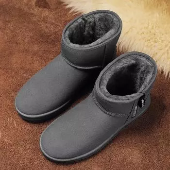 Горячая Распродажа зимних мужских повседневных зимних сапог, хлопковая обувь для активного отдыха, высокие модные мужские ботинки, нескользящая мужская обувь, взрывной стиль 39 чёрный