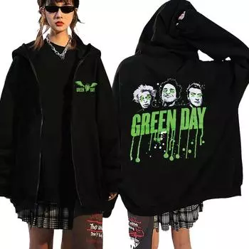 Горячая толстовка с капюшоном Green Day Saviors Band 2024 Tour Harajuku Hip Hop Pullover Tops Sweatshirt Streetwear S