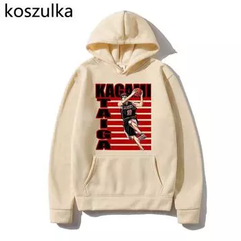 Горячая толстовка с капюшоном Kuroko No Basket Kagami Taiga, пуловеры в стиле Харадзюку, толстовка унисекс, топы в стиле манга, одежда унисекс, Sudaderas, мужской L