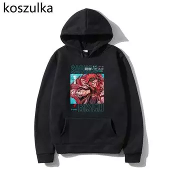 Горячая толстовка с капюшоном в стиле аниме Sabikui Bisco, унисекс, манга, Harajuku Bisco, толстовки с принтом, женские толстовки, винтажные пуловеры, женские зимние топы L