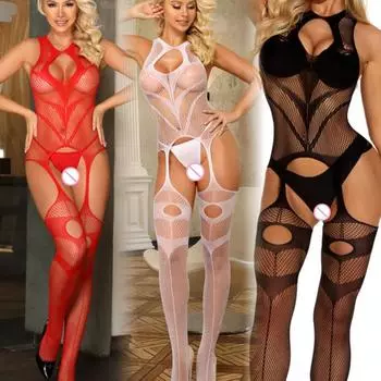Горячее сексуальное перспективное платье с открытой промежностью, боди, чулки, сетчатые боди для женщин, эротическое белье для взрослых, секс-порно, одежда, комбинезон XXS
