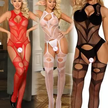 Горячее сексуальное перспективное платье с открытой промежностью, боди, чулки, сетчатые боди для женщин, эротическое белье для взрослых, секс-порно, одежда, комбинезон XXS