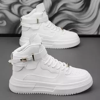 Горячие модные коричневые кроссовки для мужчин 2024 года, дизайнерские мужские туфли с высоким верхом, удобные туфли на платформе, мужские повседневные кроссовки для скейтборда 39