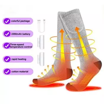 Горячие носки Грелка для ног из чесаного хлопка с удержанием тепла