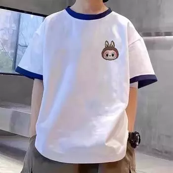 Горячие Новые 3D Принт Labubu Детские Футболки Летние Футболки для Мальчиков и Девочек Милые с Коротким Рукавом Детская Одежда 100