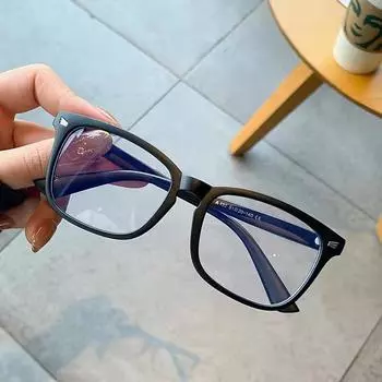 Горячие продажи Anti-Blue Light Plain Glasses Очки Квадратные Плоские Светлые Очки Ретро Простая Большая Оправа White leopard frame