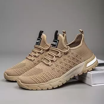 Горячие продажи модных кроссовок для бега для мужчин легкие дышащие удобные сетчатые кроссовки нескользящие мягкие уличные рабочие туфли 39 армия зеленый