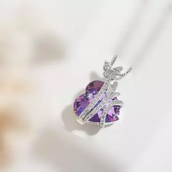 Горячие продажи модных ожерелий, подарки на День матери, красочное ожерелье с изображением сердца и бабочки в виде океана