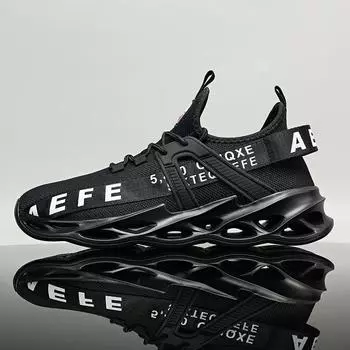 Горячие продажи мужские легкие удобные сетчатые дышащие теннисные кроссовки мужские черные повседневные туфли толстая подошва мужские кроссовки для бега 40