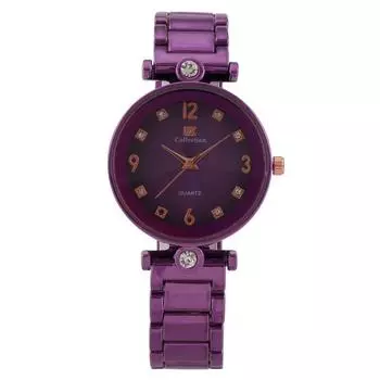 Горячие продажи новые водонепроницаемые модные цифровые женские часы с бриллиантами женские часы кварцевая обработка настройка фиолетовый