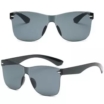 Горячие продажи солнцезащитных очков Пластиковые Вождение UV400 Безвинтовые Модные Ретро Открытый Без Оправы Унисекс Glasses cloth random color