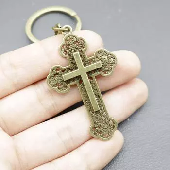 Горячие продажи ювелирных изделий, минималистский кулон-брелок с крестом one size