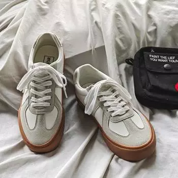 Горячие продажи Винтаж Пара 2024 весна Новые дышащие парусиновые туфли на говяжьей подошве Женские студенческие кроссовки Кроссовки женские 35