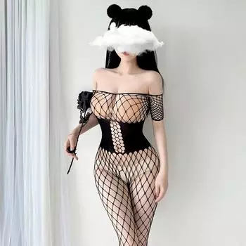 Горячие сексуальные сетчатые боди Xxx Open Crotch Bodystockings Women Jumpsuit Mesh Catsuit Erotic Женское белье Колготки Секс Порно Одежда